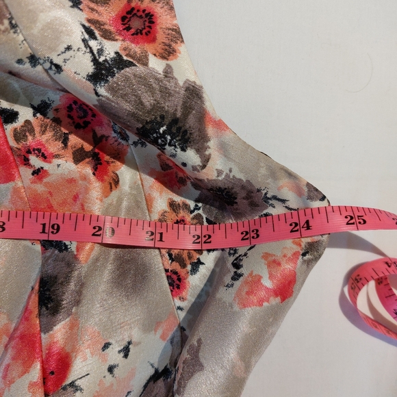 Dressbarn Fit and Flare Blush Floral Pink and Gray Dress 18 EUC - Picture 8 of 15